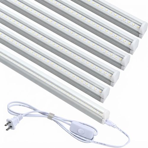 4FT 20W T5 Integrated Shop Light, 6-Pack